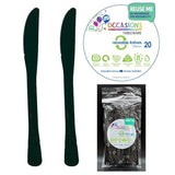 Occasions Reusable Black Plastic Knives 20pk