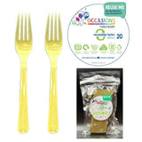 Occasions Reusable Gold Plastic Forks 20pk