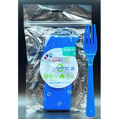 ROYAL BLUE - Plastic Forks - 20pk