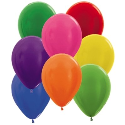 50 PACK BALLOONS - METALLIC ASSORTED 12CM