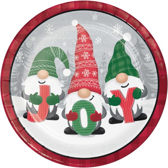 CHRISTMAS GNOMES PLATES