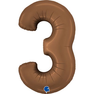 SuperShape Numbers Satin Chocolate #3