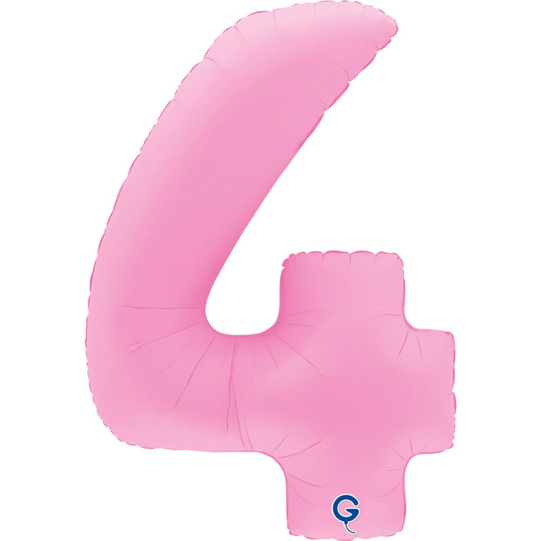Pink Inflatable Numbers SuperShape Numbers Sakura Pink #4 – Planet Bounce