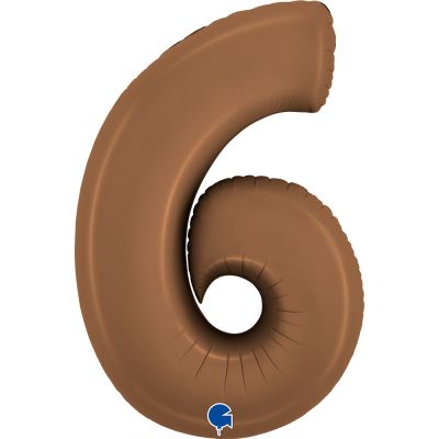 SuperShape Numbers Satin Chocolate #6