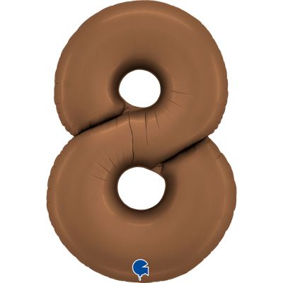 SuperShape Numbers Satin Chocolate #8