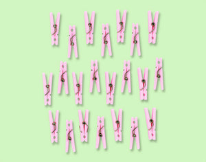 BABY CLOTHESPINS - PINK (FAVOURS)