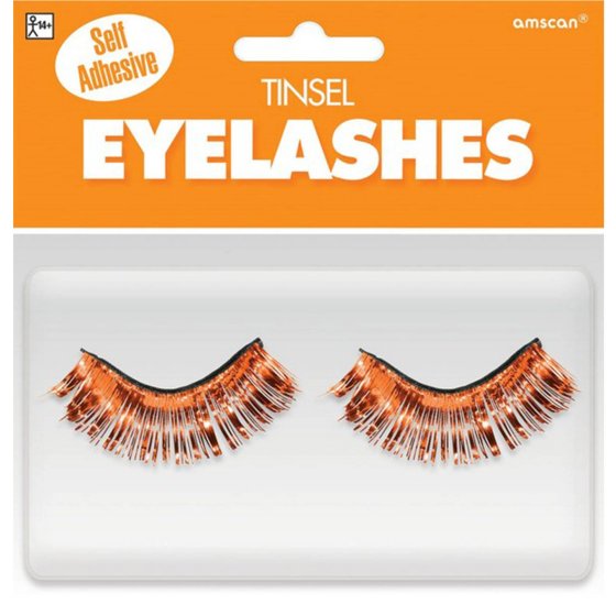 TINSEL EYELASHES - ORANGE