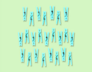 BABY CLOTHESPINS -BLUE (FAVOURS)