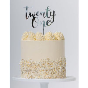 Cake Topper - TWENTY ONE SILVER
