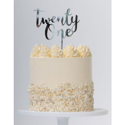 Cake Topper - TWENTY ONE SILVER