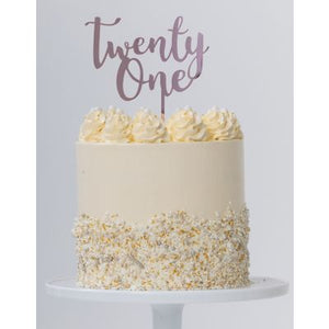 Cake Topper - TWENTY ONE ROSE GOLD