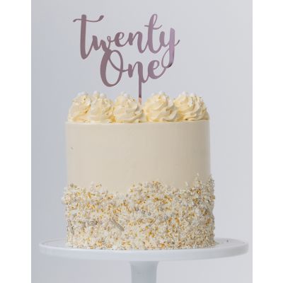 Cake Topper - TWENTY ONE ROSE GOLD