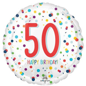 45cm Foil Balloon - 50 Happy Birthday!