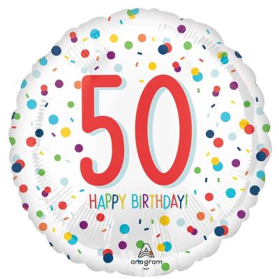 45cm Foil Balloon - 50 Happy Birthday!