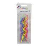 Alpen Twisted Spiral Slim Bright Candles 12Pk