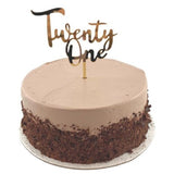 Occasions Acrylic Cake Topper Gold Twenty One