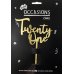 Occasions Acrylic Cake Topper Gold Twenty One