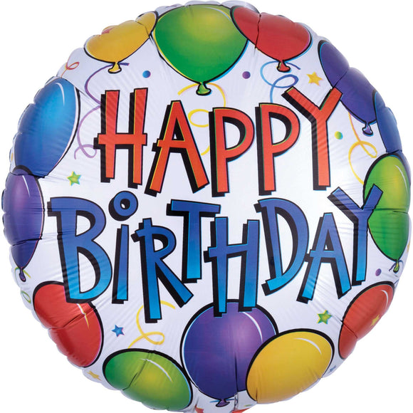 45cm Foil Balloon - FUN HAPPY BIRTHDAY