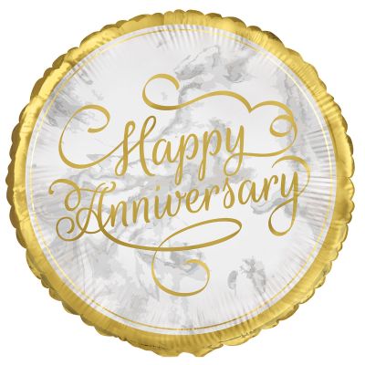 45cm Foil Balloon - HAPPY ANNIVERSARY