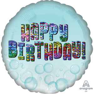 45cm Foil Balloon - HAPPY BIRTHDAY SEQUINS