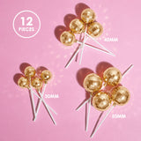 Sprinks Gold Disco Ball Toppers 12Pk