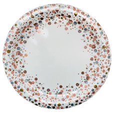SPARKLING FIZZ ROSE GOLD - Paper Plates 23cm