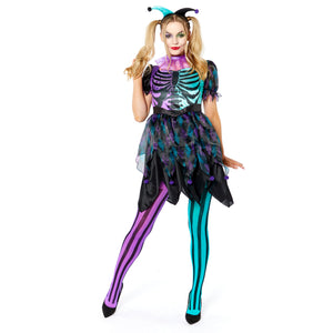 COSTUME - HAUNTED HARLEQUIN LADY 14 - 16