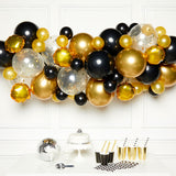 Amscan DIY Balloon Garland Kit Black, Gold & Silver