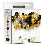 Amscan DIY Balloon Garland Kit Black, Gold & Silver