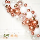 Amscan DIY Balloon Garland Kit Rose Gold & White