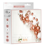 Amscan DIY Balloon Garland Kit Rose Gold & White