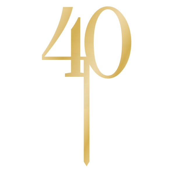 Acrylic Cake Topper - 40 GOLD