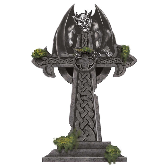 Mossy Cross Tombstone