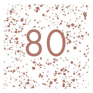 Lunch Napkins - 80th Rose Gold