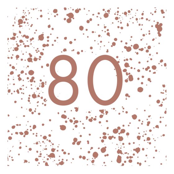 Lunch Napkins - 80th Rose Gold