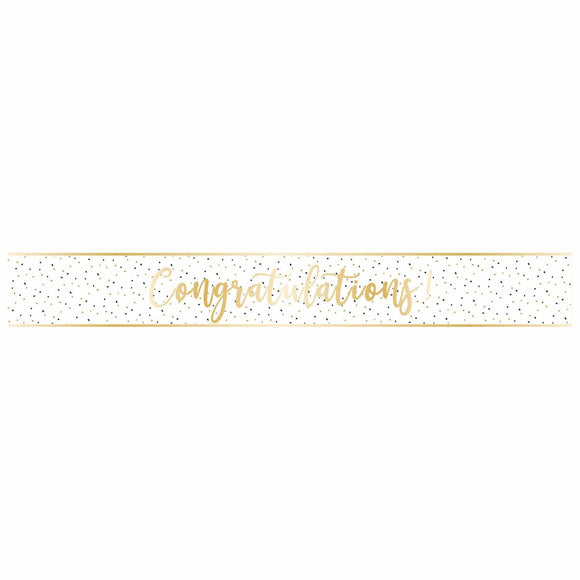 Banner - Congratulations - Gold Script