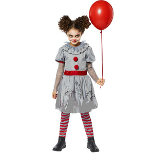 KIDS COSTUME - BAD GIRL CLOWN 10-12