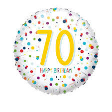 45cm Foil Balloon - HAPPY 70th BIRTHDAY