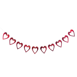 HEARTS FOIL GARLAND