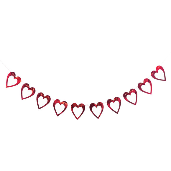 HEARTS FOIL GARLAND