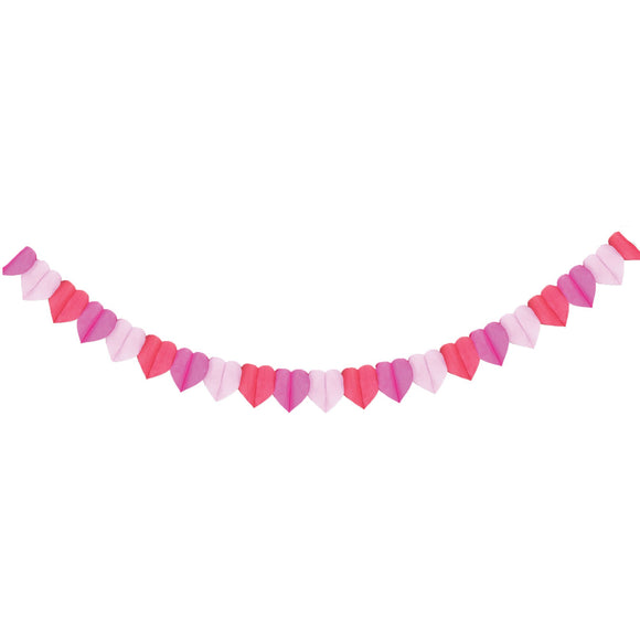 PINK HEARTS PAPER BANNER