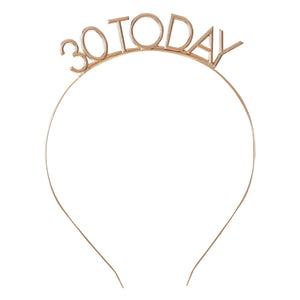 GINGER RAY CHAMPAGNE NOIR 30TH BIRTHDAY HEADBAND