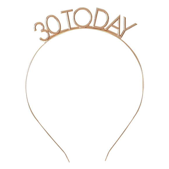 GINGER RAY CHAMPAGNE NOIR 30TH BIRTHDAY HEADBAND
