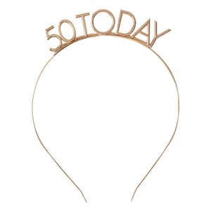 GINGER RAY CHAMPAGNE NOIR 50TH BIRTHDAY HEADBAND