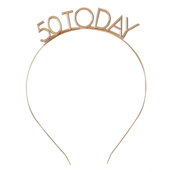 GINGER RAY CHAMPAGNE NOIR 50TH BIRTHDAY HEADBAND