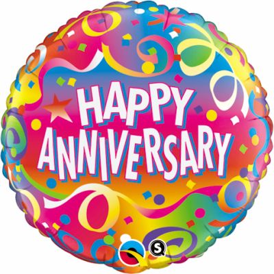 45cm Foil Balloon - HAPPY ANNIVERSARY