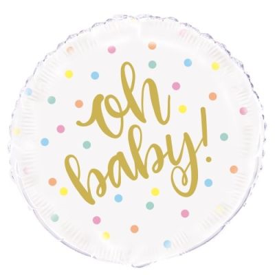 45cm Foil Balloon -  OH BABY!