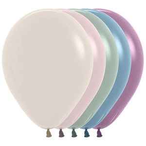 50 PACK BALLOONS - PASTEL DUSK ASSORTED 12CM