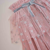 Fancy Dress Pink and Silver Sparkle Fairy Princess Costume Cape