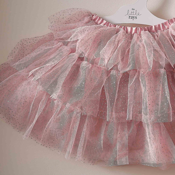 Fancy Dress Pink & Silver Sparkle Fairy Princess Tutu 3-5
